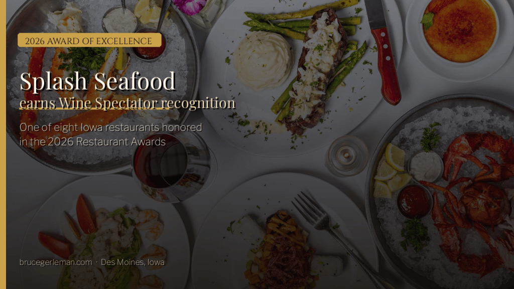 Splash Seafood earns Wine Spectator 2026 Award of&nbsp;Excellence